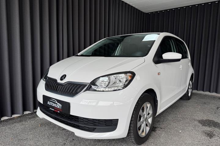 Hvid Skoda Citigo fra 2019 set udefra