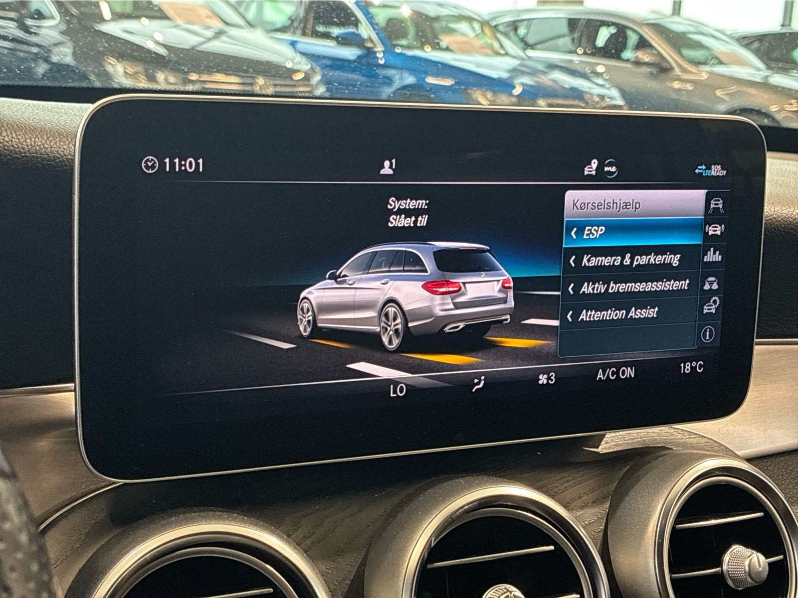 Grå Mercedes C220 d fra 2019
