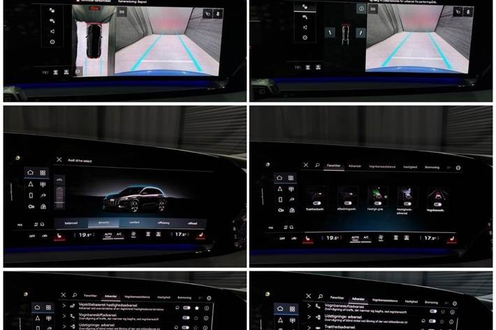 Blå Audi Q6 e-tron fra 2024