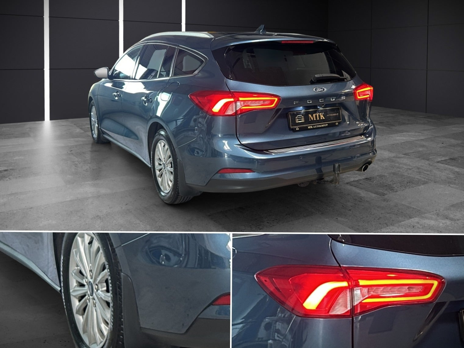 Blå Ford Focus fra 2019