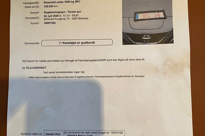 Grå Nissan Leaf fra 2018