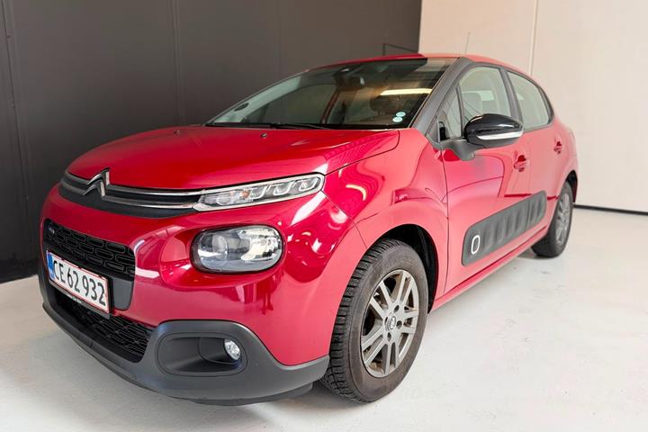 Grøn Citroën C3 fra 2017 set udefra