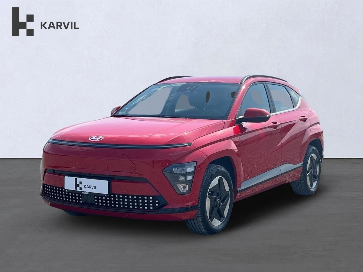 Rød Hyundai Kona fra 2025 set udefra