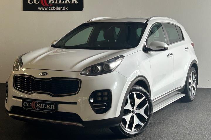 Hvid Kia Sportage fra 2016 set udefra