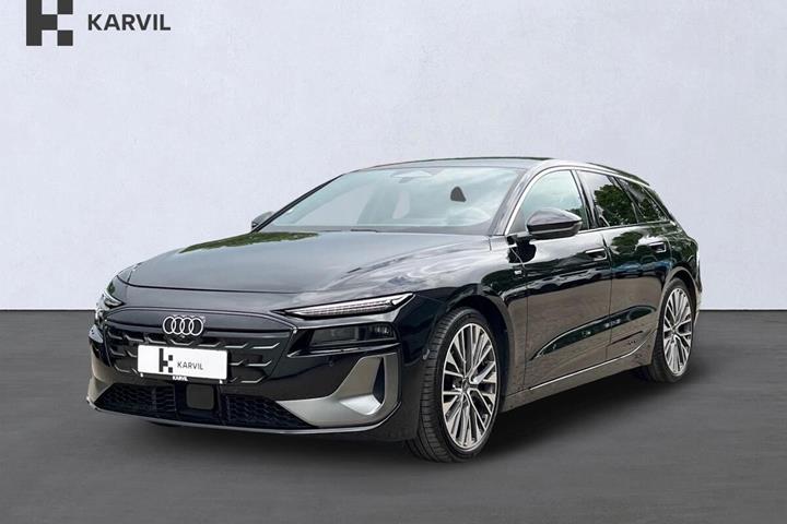 Sort Audi A6 e-tron fra 2025 set udefra