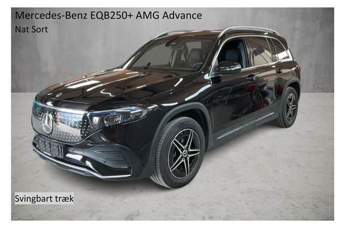 Sort Mercedes EQB 250+ fra 2025