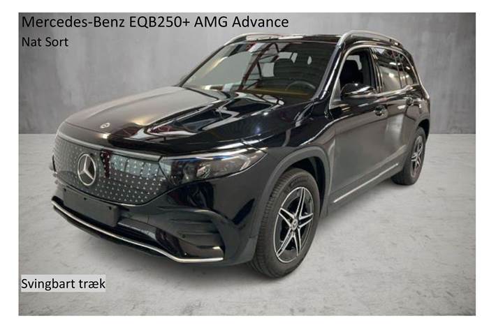 Sort Mercedes EQB 250+ fra 2024