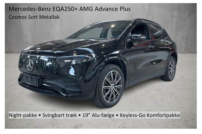 Sort Mercedes EQA 250+ fra 2024