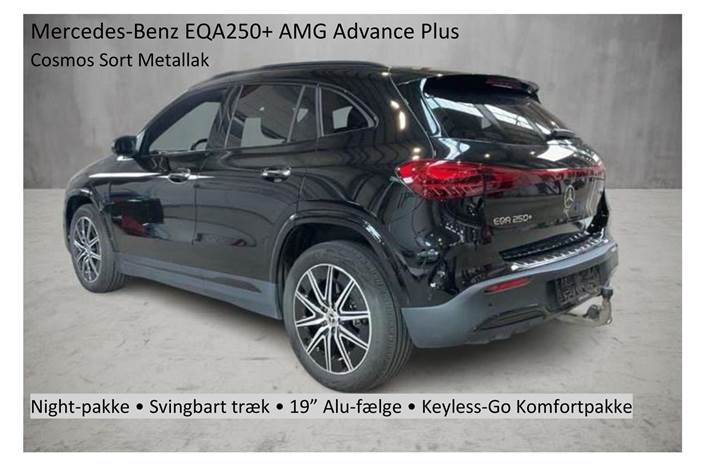 Sort Mercedes EQA 250+ fra 2024