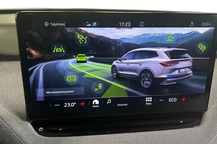 Grå Skoda Enyaq fra 2021