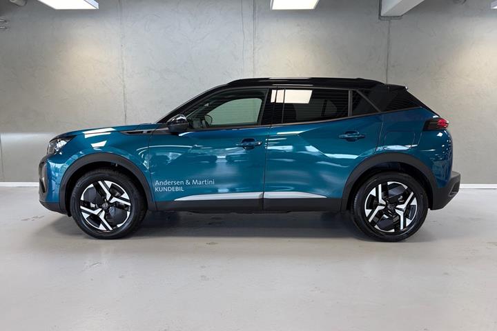 Blå Peugeot e-2008 fra 2026