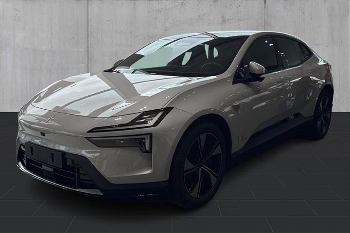 Grå Polestar 4 fra 2024 set udefra