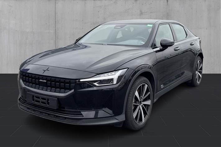 Sort Polestar 2 fra 2023 set udefra