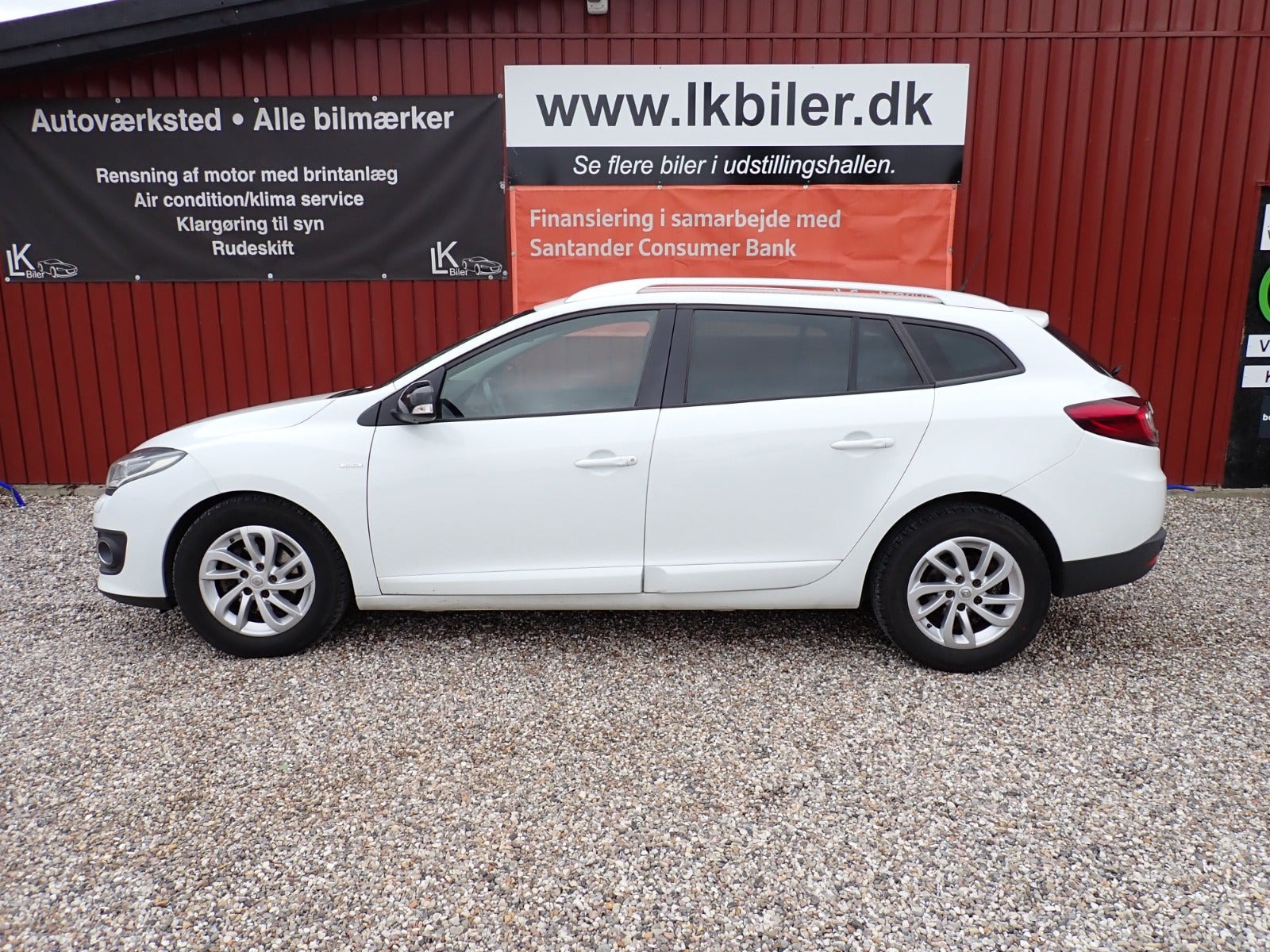 Hvid Renault Megane III fra 2014