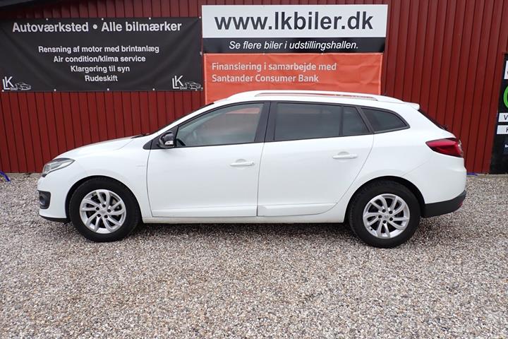 Hvid Renault Megane III fra 2014