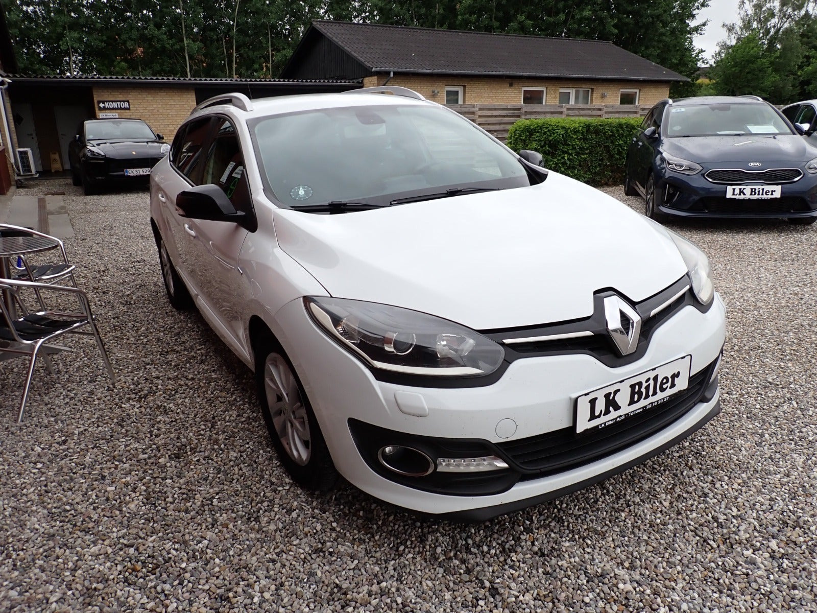 Hvid Renault Megane III fra 2014