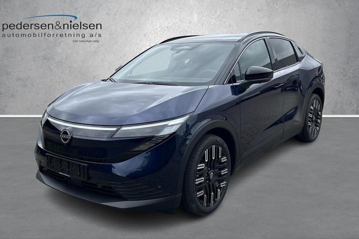 Blå Nissan Leaf fra 2026 set udefra