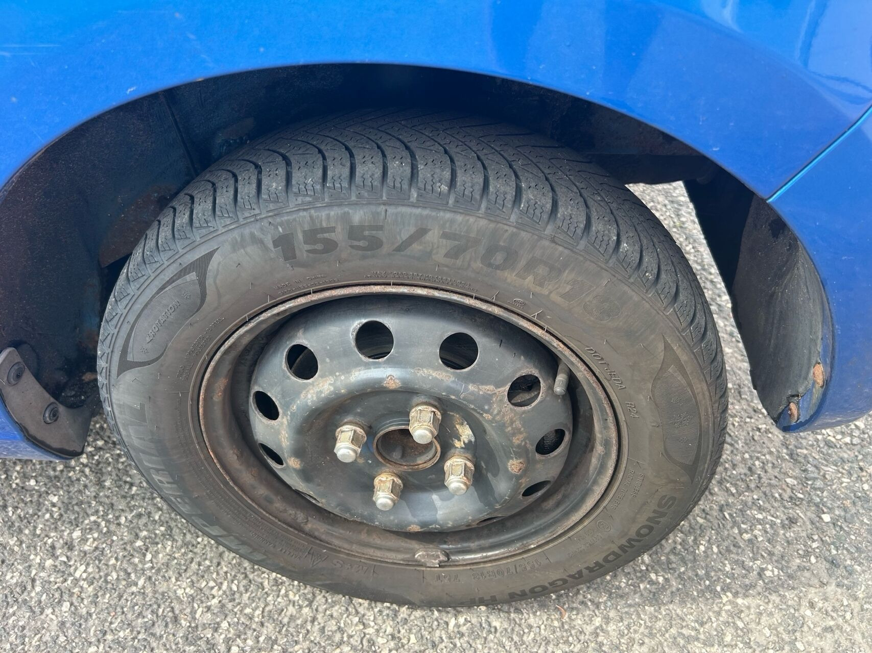 Blå Kia Picanto fra 2009