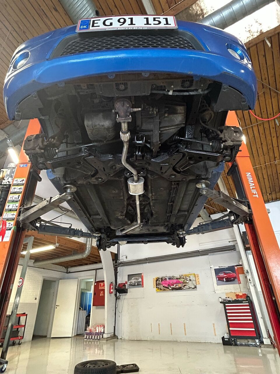 Blå Kia Picanto fra 2009