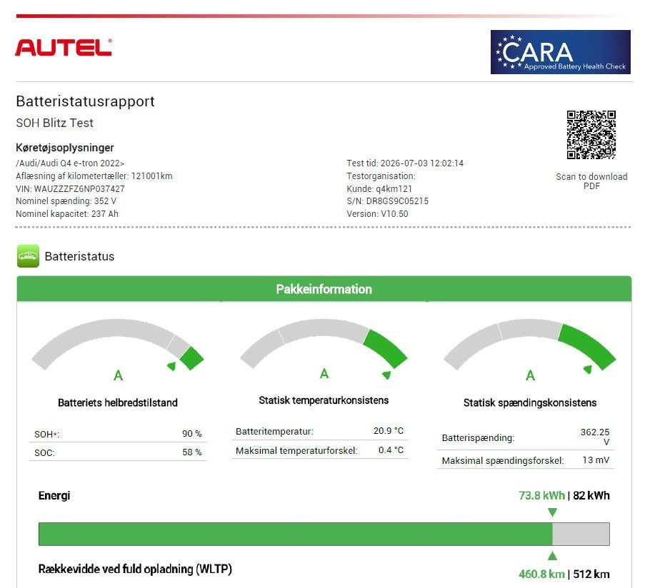 Grå Audi Q4 e-tron fra 2022