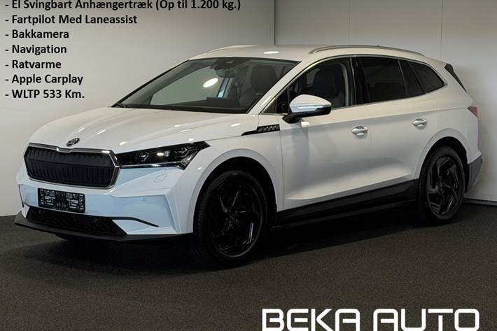 Hvid Skoda Enyaq fra 2022