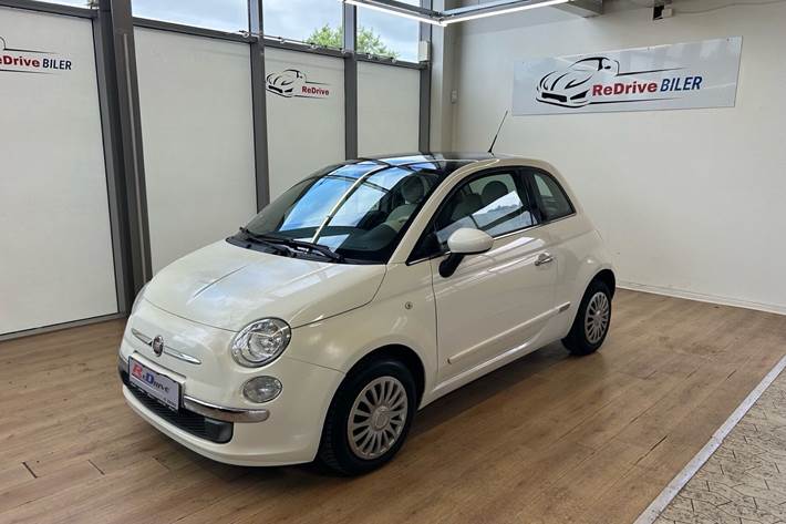Hvid Fiat 500 fra 2010