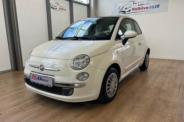Hvid Fiat 500 fra 2010