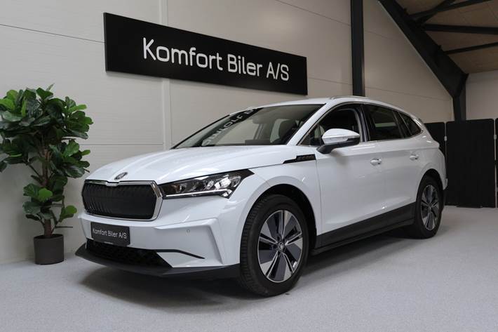 Hvid Skoda Enyaq fra 2021