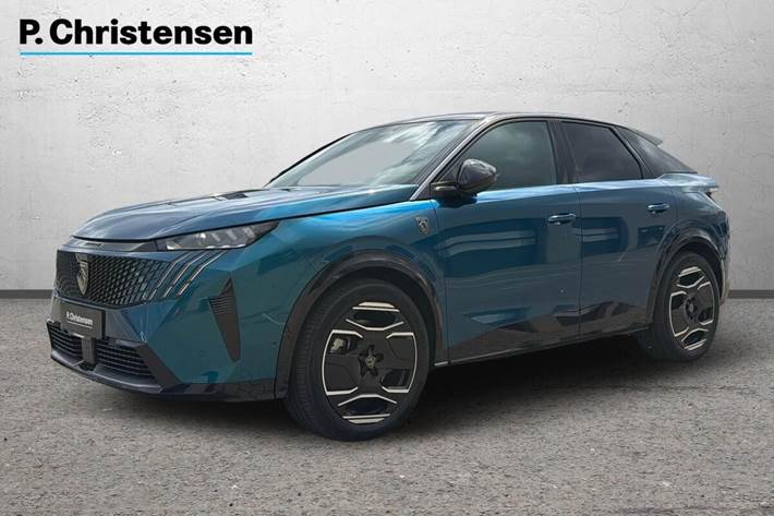Blå Peugeot e-3008 fra 2024