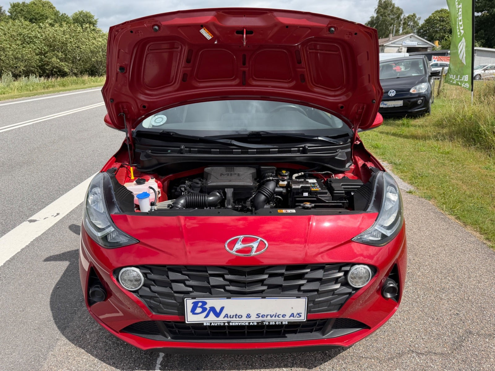 Rød Hyundai i10 fra 2021