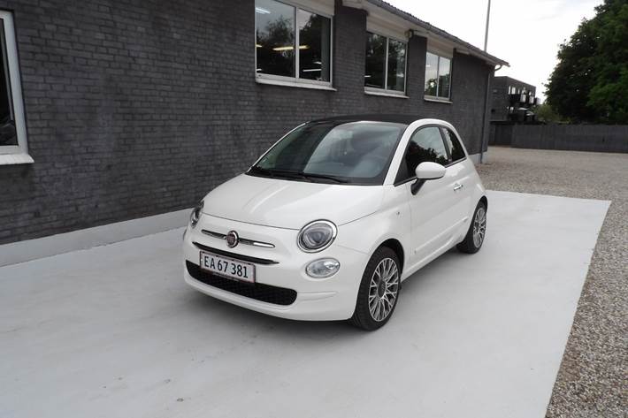 Hvid Fiat 500C fra 2016
