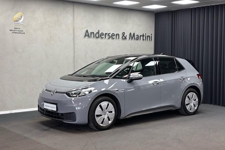 Grå VW ID.3 fra 2021 set udefra