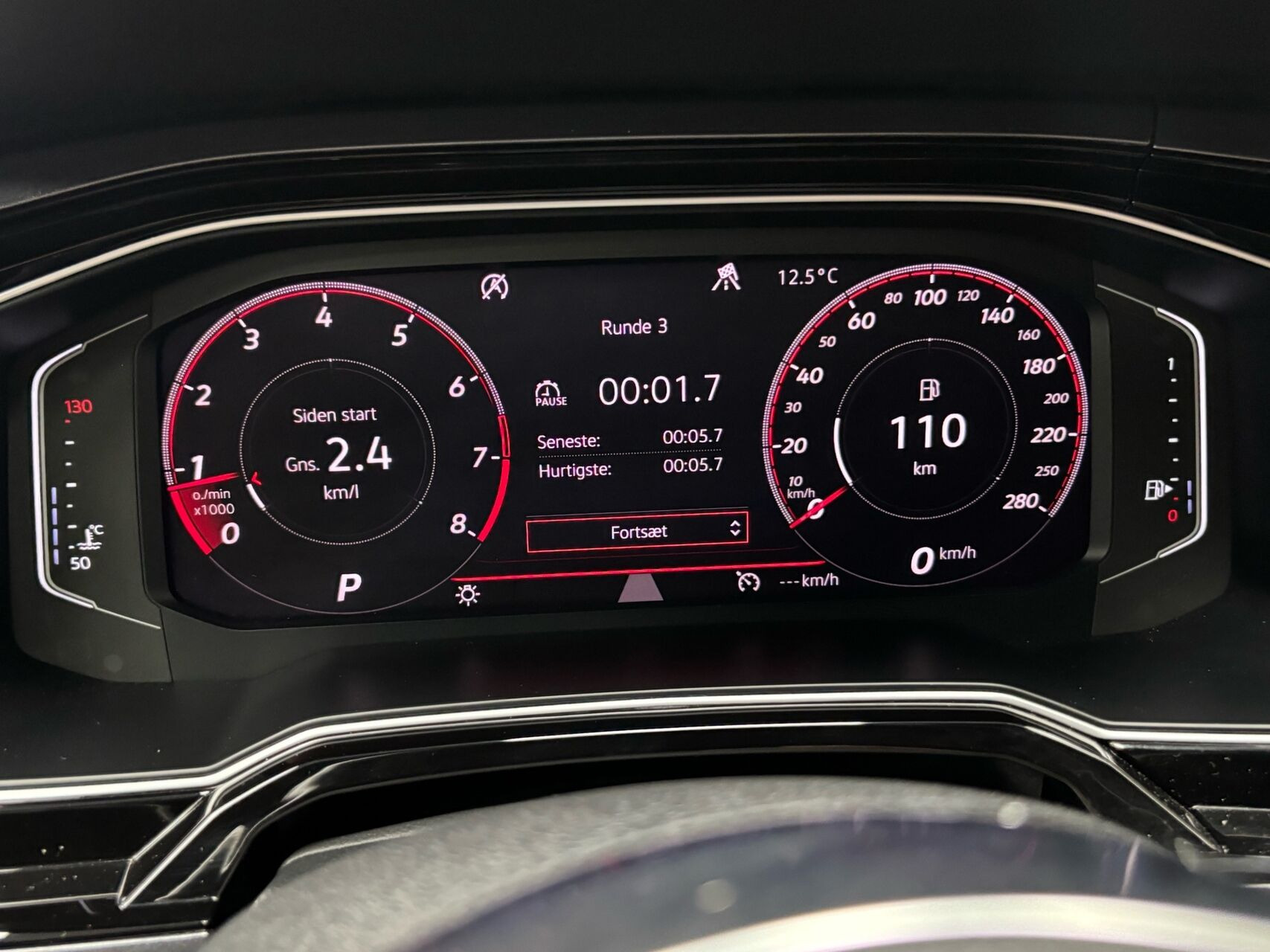 Blå VW Polo fra 2018