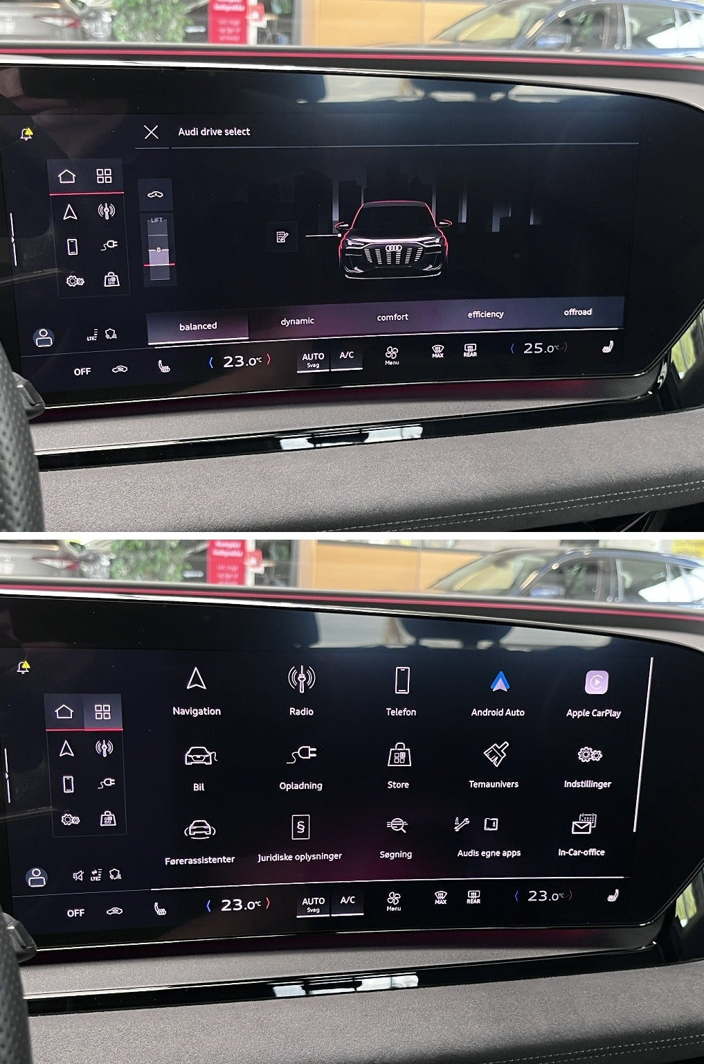 Blå Audi SQ6 e-tron fra 2024