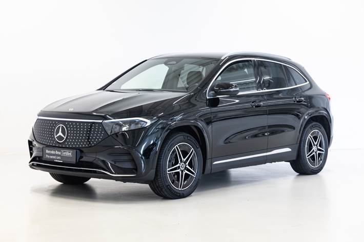 Sort Mercedes EQA350 fra 2025 set udefra
