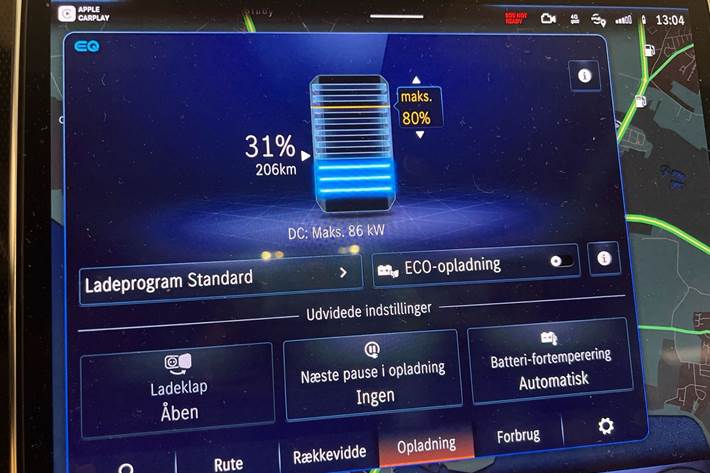 Sort Mercedes EQE 350 fra 2022