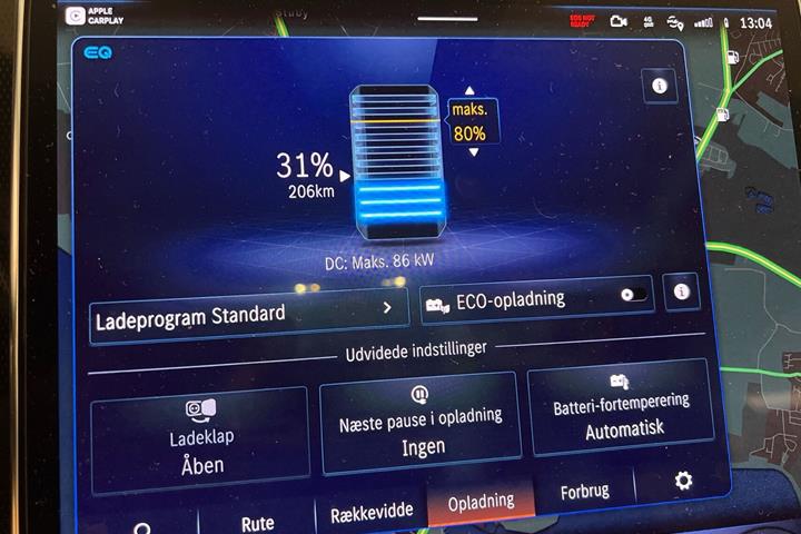 Sort Mercedes EQE 350 fra 2022