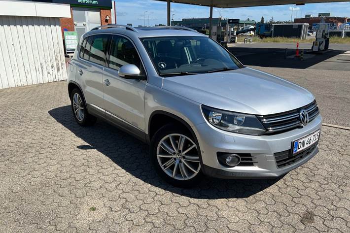 Sølv VW Tiguan fra 2013