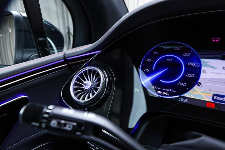 Grøn Mercedes EQE350 SUV fra 2025
