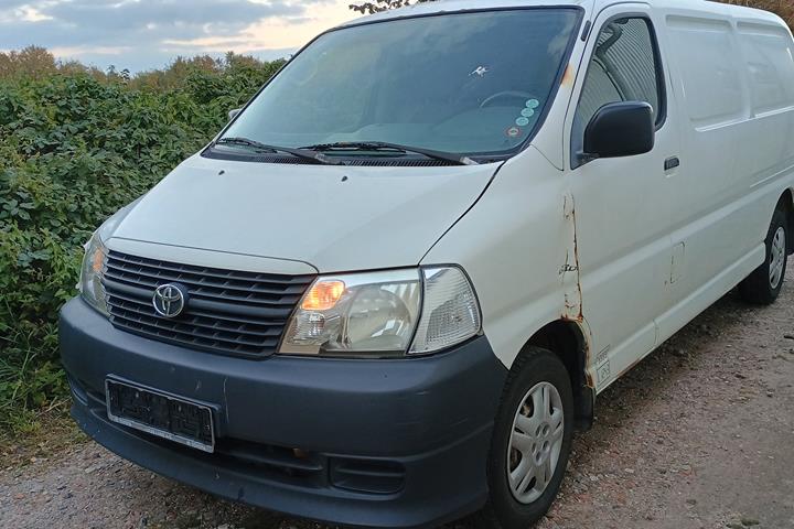 Hvid Toyota HiAce fra 2007