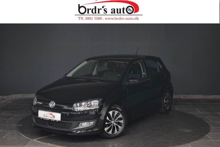 Sort VW Polo fra 2017 set udefra