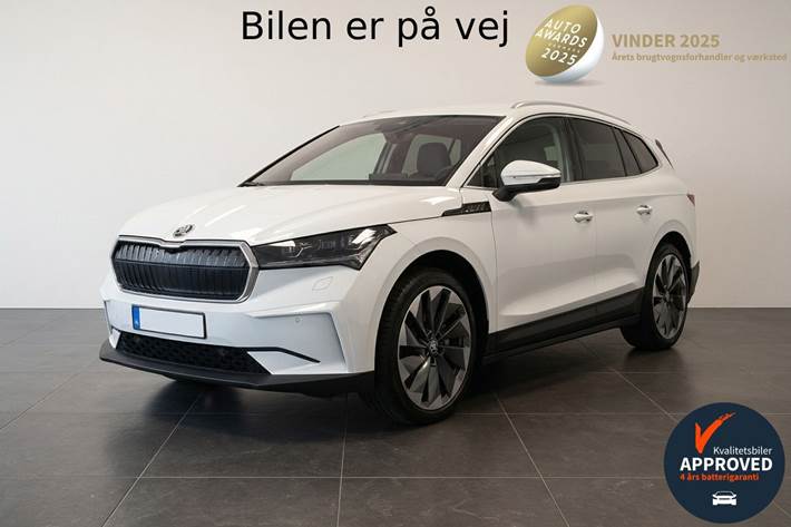 Hvid Skoda Enyaq fra 2021