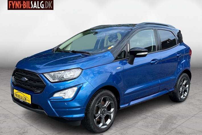 Blå Ford EcoSport fra 2019