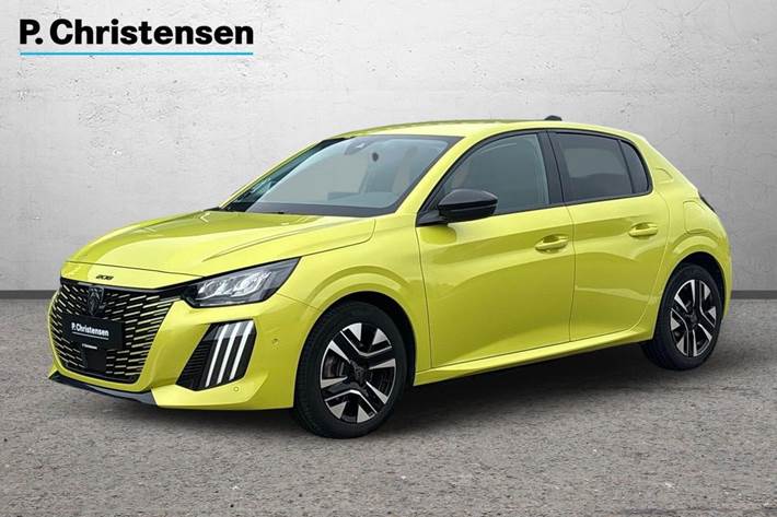 Gul Peugeot 208 fra 2024