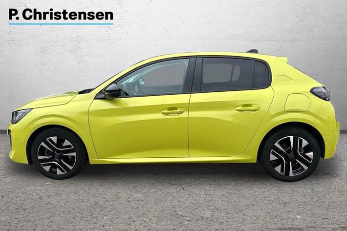 Gul Peugeot 208 fra 2024