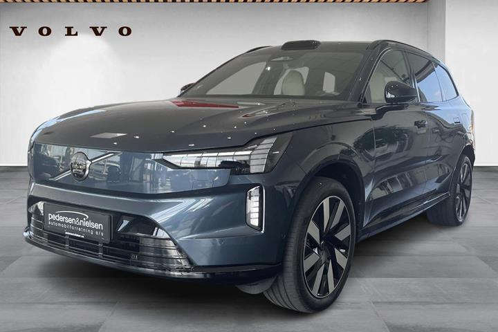 Blå Volvo EX90 fra 2025 set udefra