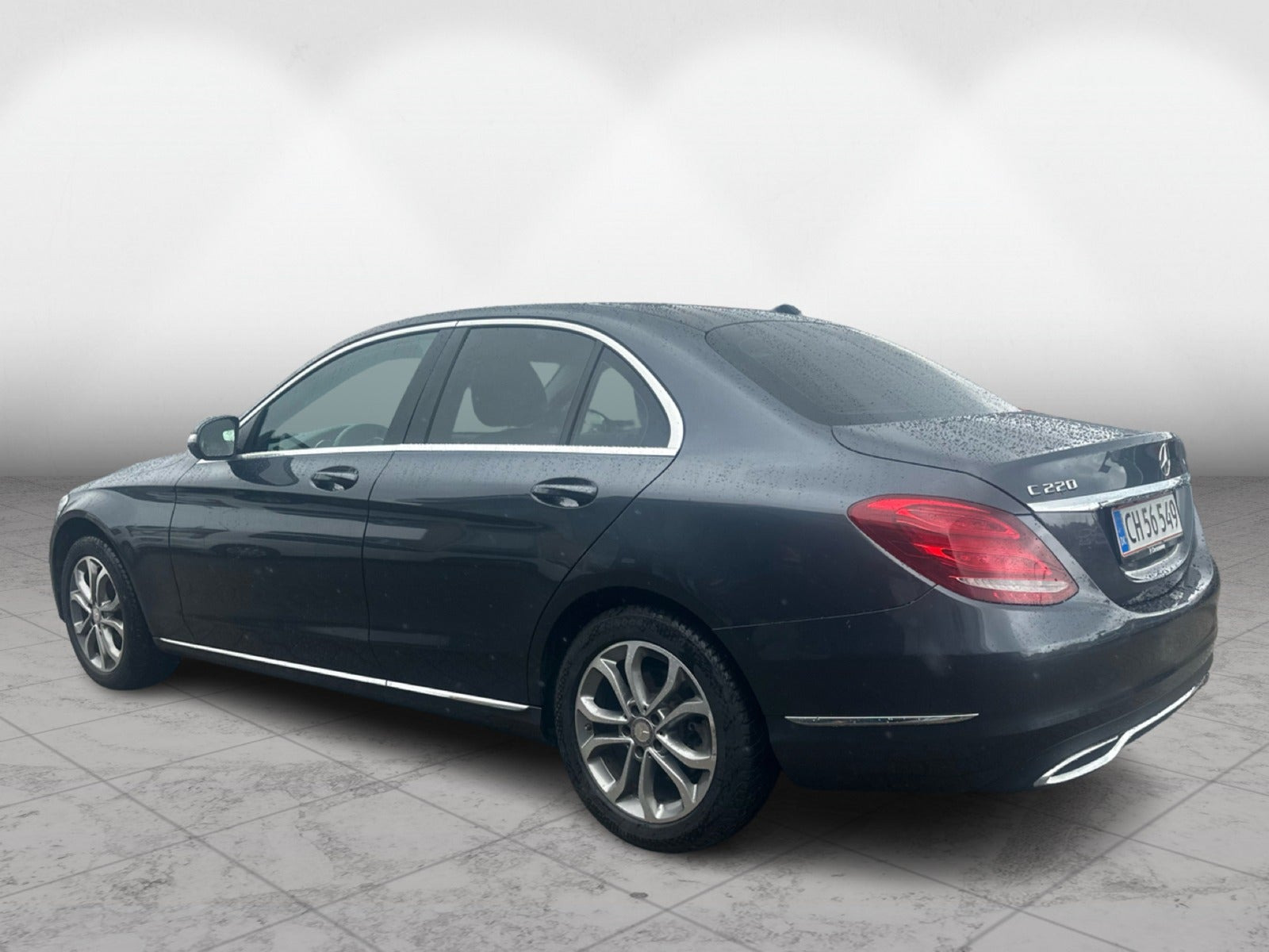 Blå Mercedes C220 fra 2014