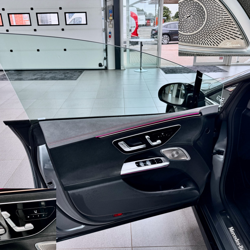 Grå Mercedes EQE350 fra 2024