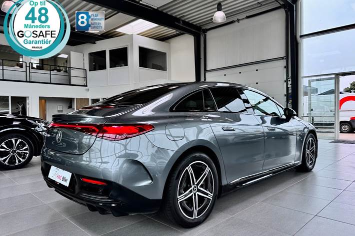 Grå Mercedes EQE350 fra 2024