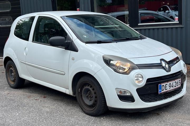 Hvid Renault Twingo fra 2012 set udefra